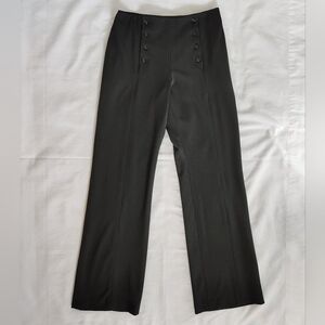 Fabrizio Gianni Sailer Button Front Wide Leg High Waist Pants 8